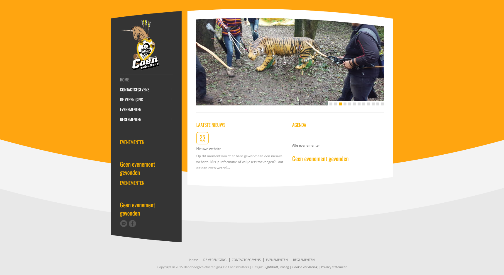 Oude website layout