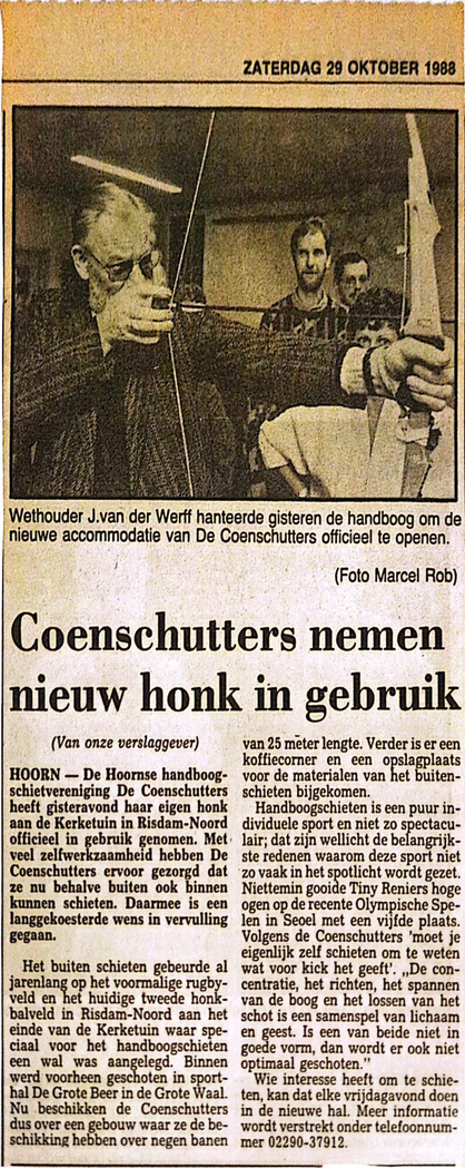 Krantenartikel opening gebouw
